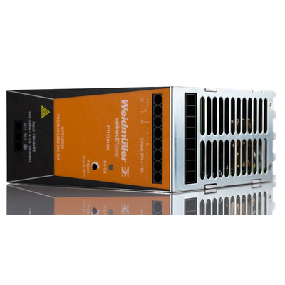 Weidmüller PRO MAX Switch Mode DIN Rail Power Supply, 85 → 277V ac ac, dc Input, 24V dc dc Output, 10A Output,