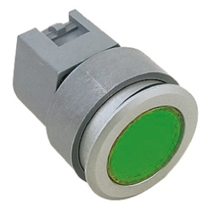 Modular Switch Actuator, Green, Screw Mount, Momentary for use with Series 04 -25°C +55°C