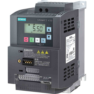 Siemens Converter, 1.5 kW, 1 Phase, 240 V ac, 7.8 A, V20 Series