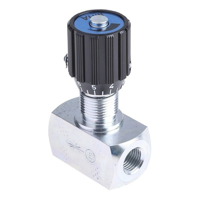 RS PRO Line Mounting Hydraulic Flow Control Valve, G 1/4, 350 bar