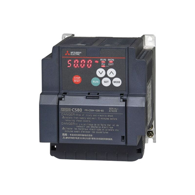 Mitsubishi Inverter Drive, 1.5 kW, 3 Phase, 380 → 480 V ac, 3.6 A, FR-CS80 Series