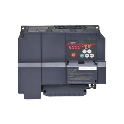 Mitsubishi Inverter Drive, 7.5 kW, 3 Phase, 380 → 480 V ac, 16 A, FR-CS80 Series