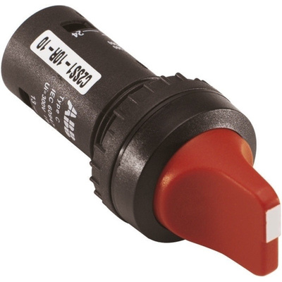 ABB 3 Position Short Handle Black Selector Switch Complete - 22mm Cutout Diameter