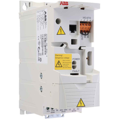 ABB Inverter Drive, 0.75 kW, 3 Phase, 400 V ac, 2.4 A, ACS355 Series
