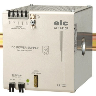 ELC ALE Linear DIN Rail Power Supply, 230 → 400V ac ac Input, 24V dc dc Output, 10A Output, 240W