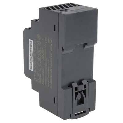 MEAN WELL HDR Switch Mode DIN Rail Power Supply, 120 → 370 V dc, 85 → 264 V ac, 24V dc dc Output, 1.5A