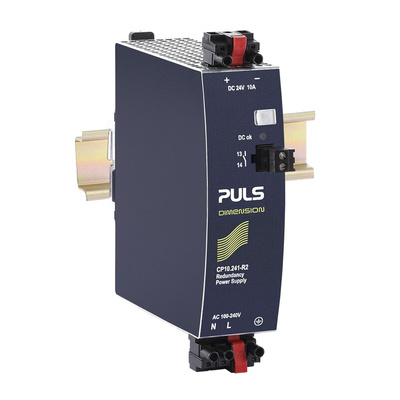 PULS CP Redundancy Module DIN Rail Power Supply, 100 → 240V ac ac, dc Input, 24V dc dc Output, 10A Output, 240W