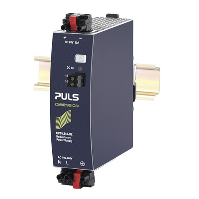 PULS CP Redundancy Module DIN Rail Power Supply, 100 → 240V ac ac, dc Input, 24V dc dc Output, 10A Output, 240W