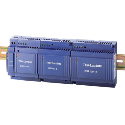 TDK-Lambda DSP Switch Mode DIN Rail Power Supply, 90 → 264V ac ac, dc Input, 15V dc dc Output, 5A Output, 100W