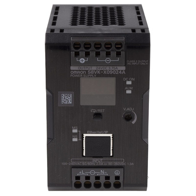 Omron S8VK-X Switch Mode DIN Rail Power Supply, 230V ac ac, dc Input, 24V dc dc Output, 3.75A Output, 90W