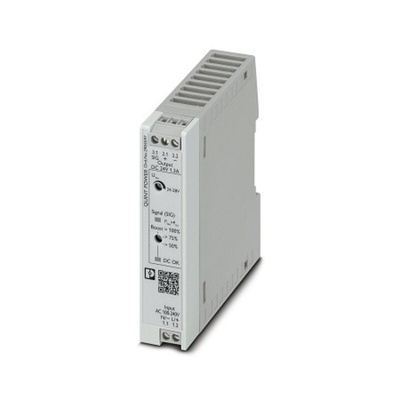 Phoenix Contact QUINT4-PS/1AC/24DC/1.3/SC Switch Mode DIN Rail Power Supply, 230V ac ac, dc Input, 24V dc dc Output,