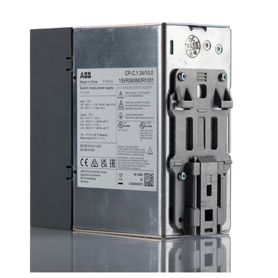 ABB CP-C.1 Switch Mode DIN Rail Power Supply, 85 → 264V ac ac, dc Input, 24V dc dc Output, 10A Output, 240W