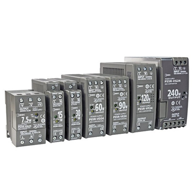 Idec PS5R DIN Rail Power Supply, 85 → 264V ac ac, dc Input, 24V dc dc Output, 3.75A Output, 90W