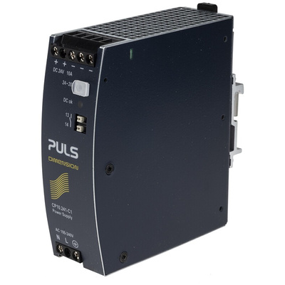 PULS CP DIN Rail Power Supply, 100 → 240V ac ac, dc Input, 24V dc dc Output, 10A Output, 240W