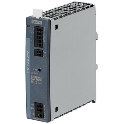 Siemens SITOP PSU6200 Switch Mode DIN Rail Power Supply, 85 → 264V ac ac, dc Input, 12V dc dc Output, 7A Output,