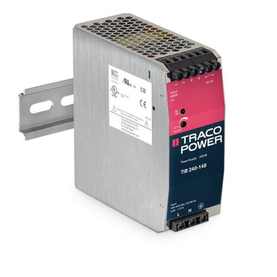 TRACOPOWER TIB 240 DIN Rail Power Supply, 85 → 264V ac ac Input, 48V dc dc Output, 5A Output, 240W