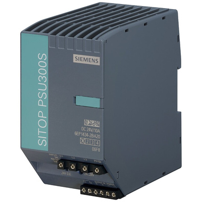 Siemens DIN Rail Power Supply, 340 → 550V ac ac Input, 24V dc dc Output, 10A Output, 240W