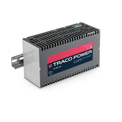 TRACOPOWER TIS DIN Rail Power Supply, 115V ac ac Input, 24V dc Output, 12A Output, 288W