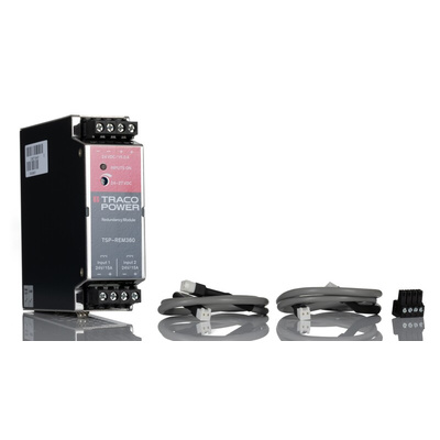 TRACOPOWER TSP-REM Redundancy Module DIN Rail Power Supply, 24 → 28V dc dc Input, 24V dc dc Output, 15A Output,
