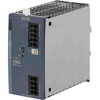 Siemens SITOP PSU6200 DIN Rail Power Supply, 400 → 500 Vac ac, dc Input, 24V dc dc Output, 20A Output