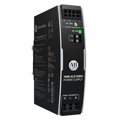 Rockwell Automation 1606 DIN Rail Power Supply, 100 → 240 V ac, 110 → 150 V dc ac, dc Input, 24V dc