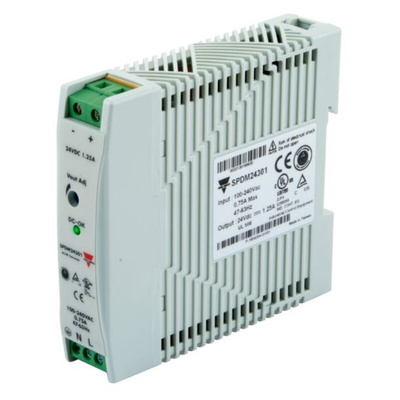 Carlo Gavazzi SP DIN Rail Power Supply, 240V ac ac Input, 24V dc Output, 1.25A Output