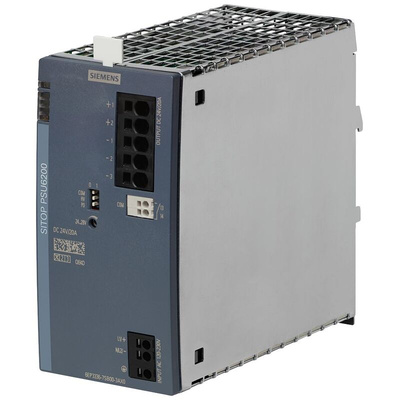 Siemens SITOP PSU6200 DIN Rail Power Supply, 120 → 230V ac Input, 24V dc Output, 20A Output