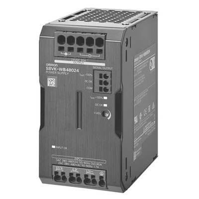 Omron S8VK-WA DIN Rail Power Supply, 400V ac Input, 48V dc Output, 10A Output