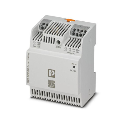 Phoenix Contact STEP POWER Switch Mode PSU, 100 → 240V ac ac, dc Input, 24V dc dc Output, 4A Output