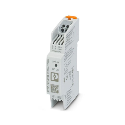 Phoenix Contact STEP POWER Switch Mode PSU, 100 → 240 V, 110 → 250 V ac, dc Input, 12V dc dc Output, 1.3A