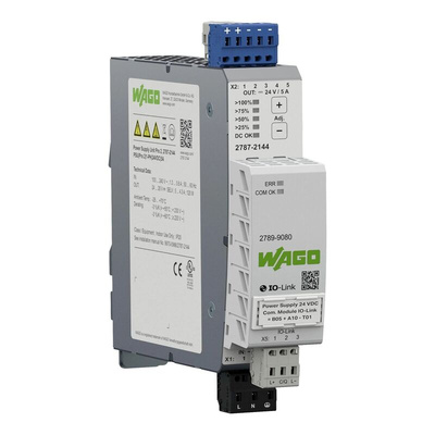 Wago 2787 DIN Rail Power Supply, 90 → 264 V ac, 130 → 240 V dc ac, dc Input, 24V dc dc Output, 5A Output,