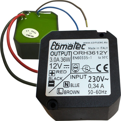 Comatec ORBIT Switching Power Supply, 230V ac Input, 12V dc Output, 3A Output, 36W