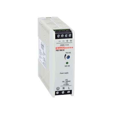 Lovato PSE1 DIN Rail Power Supply, 100 → 240V ac ac Input, 24V dc dc Output, 2.1A Output, 50W