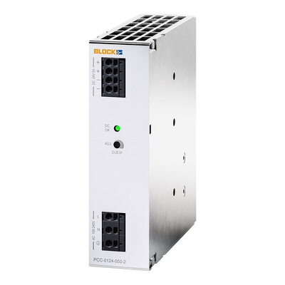 Block PCC-0124 Switch Mode Switching Power Supply, 100 → 240V ac ac Input, 24V dc dc Output, 5A Output
