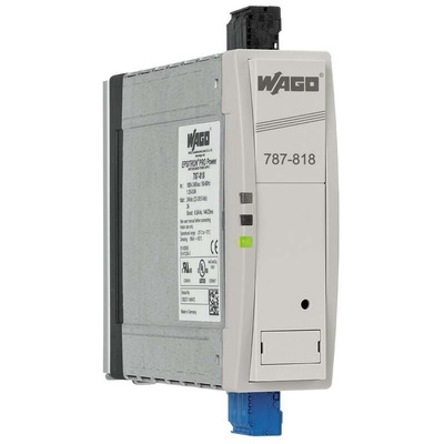 Wago 787 Switch Mode Switching Power Supply, 230V ac ac Input, 24V dc dc Output, 3A Output, 72W