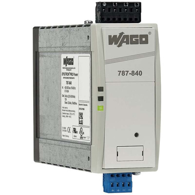 Wago 787 Switch Mode Switching Power Supply, 480V ac ac Input, 24V dc dc Output, 10A Output, 240W