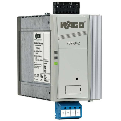 Wago 787 Switch Mode Switching Power Supply, 480V ac ac Input, 24V dc dc Output, 20A Output, 480W