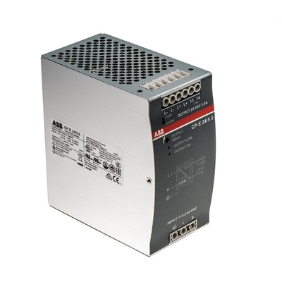 ABB CP-E Switch Mode DIN Rail Power Supply, 90 → 132 V ac, 180 → 264 V ac, 210 → 375V dc ac, dc