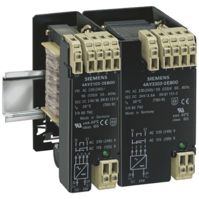 Siemens Linear DIN Rail Power Supply, 104 → 243V ac ac Input, 24V dc dc Output, 1A Output, 24W