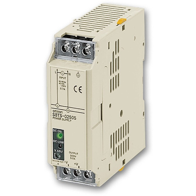 Omron S8TS Switch Mode DIN Rail Power Supply, 85 → 264V ac ac Input, 5V dc dc Output, 5A Output, 25W