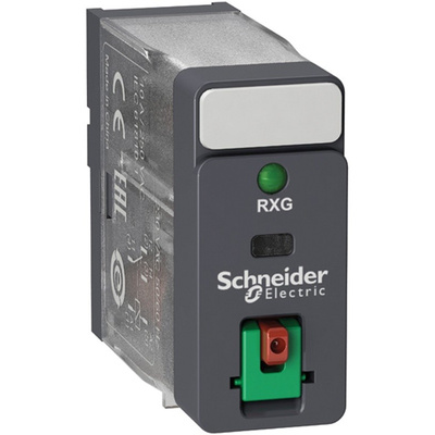 Schneider Electric, 230V ac Coil Non-Latching Relay DPDT, 5A Switching Current Plug In
