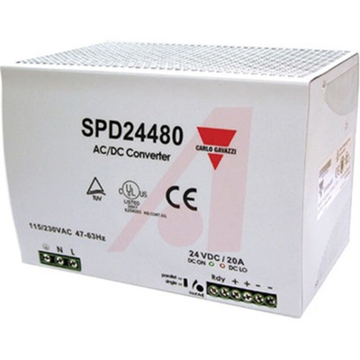 Carlo Gavazzi Switch Mode DIN Rail Power Supply, 340 → 575V ac ac, dc Input, 24V dc dc Output, 10A Output, 240W