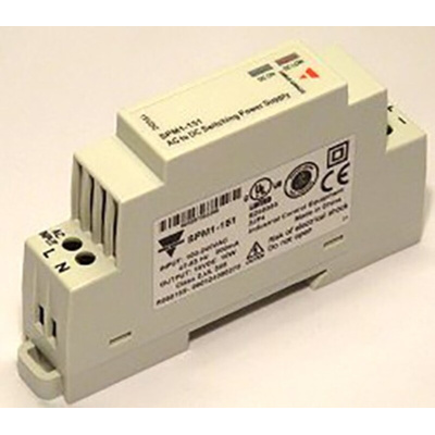 Carlo Gavazzi Switch Mode DIN Rail Power Supply, 90 → 264V ac ac, dc Input, 15V dc dc Output, 670mA Output, 10W