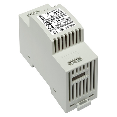 Comatec PSM2 DIN Rail Power Supply, 90 → 260V ac ac Input, 12V dc dc Output, 1.5A Output, 18W