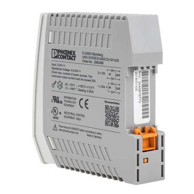 Phoenix Contact Redundancy module, for use with Parallel Connection of Two Power Supply Unit,