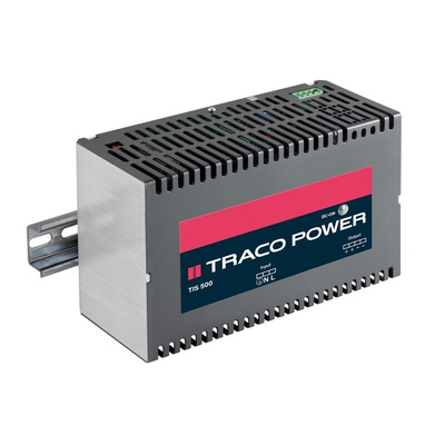 TRACOPOWER TIS DIN Rail Power Supply, 115V ac ac Input, 24V dc Output, 20A Output