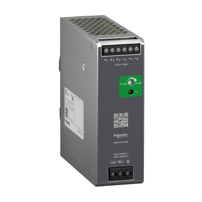 Schneider Electric ABLS1A DIN Rail Power Supply, 100-240 V, 140-340 V ac Input, 12V dc Output, 10A Output
