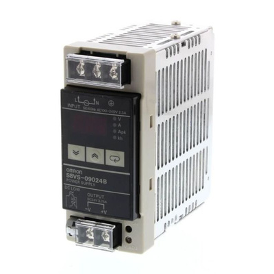 Omron S8VS DIN Rail Power Supply, 240V dc Input, 24V dc Output, 7.5A Output