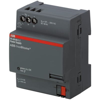 ABB PS-M DIN Rail Power Supply, 85 → 265V ac ac Input, 21 → 30V dc dc Output, 640mA Output