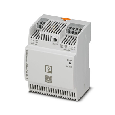 Phoenix Contact STEP3 PSU, 100 → 240 V, 110 → 250 V ac Input, 24V dc Output, 5A Output
